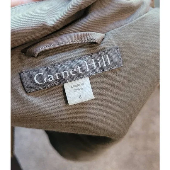 Garnet Hill Moto Jacket Size 6 Army Green - Picture 6 of 7